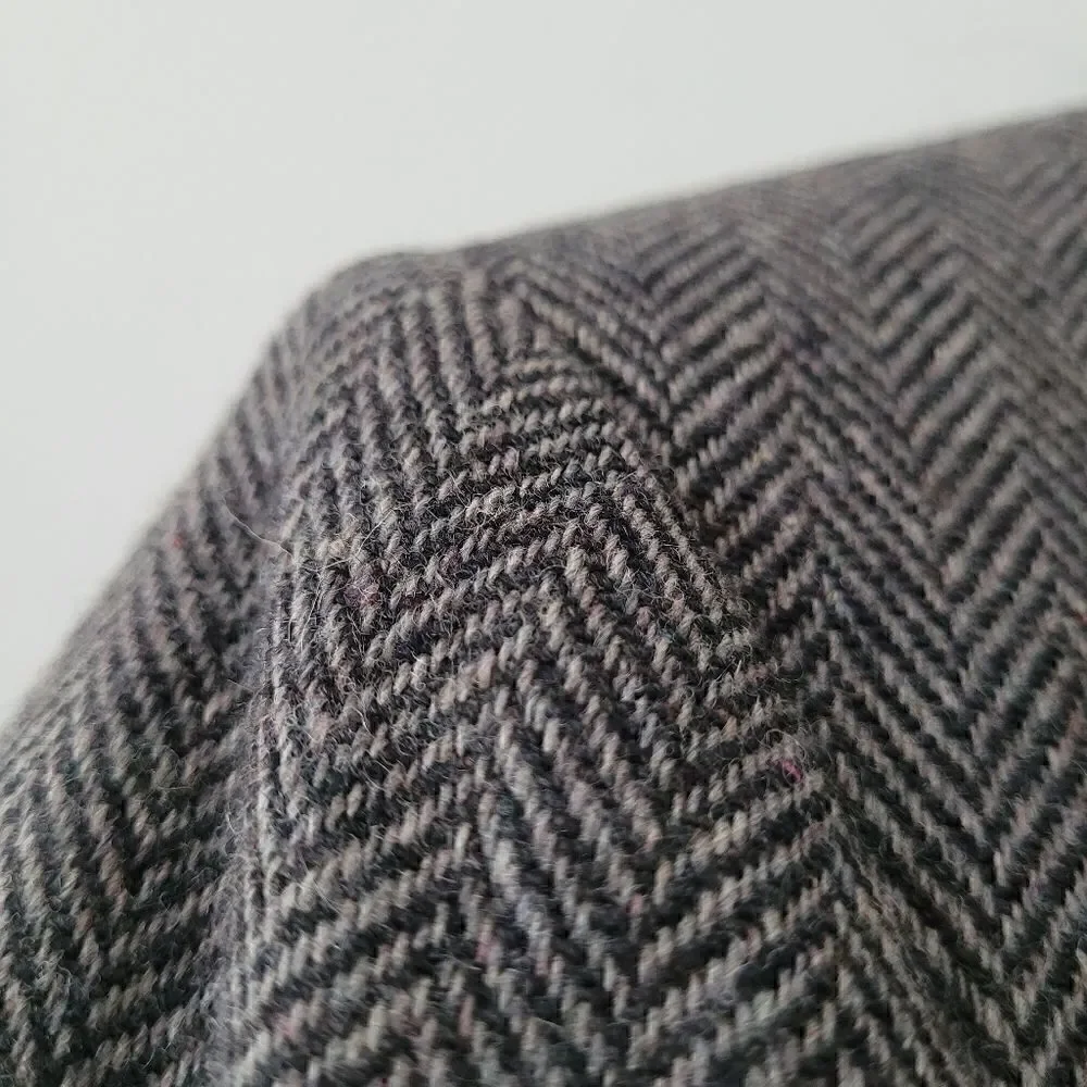 Towncraft Wool Sport Coat Blazer Black/Gray 44R Lambswool